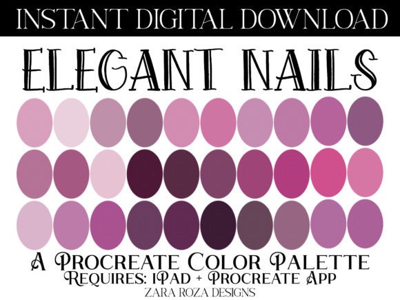 Elegant Nails Procreate Color Palette: A Versatile Tool for Digital Artists and Designers
