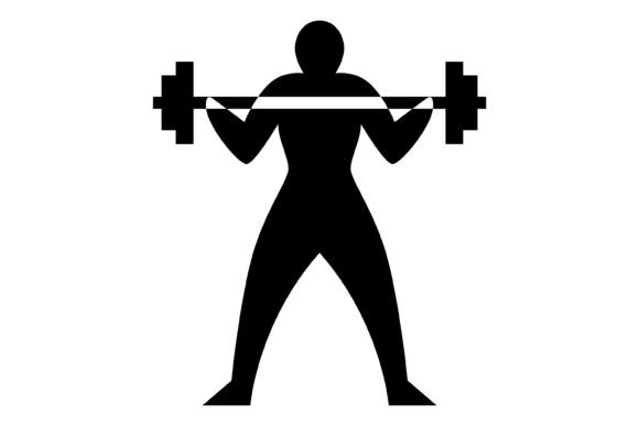 Fitness Coach Barbell Logo Vector SVG