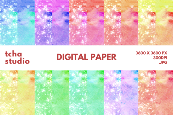 Fruit Color Watercolor Digital Papers
