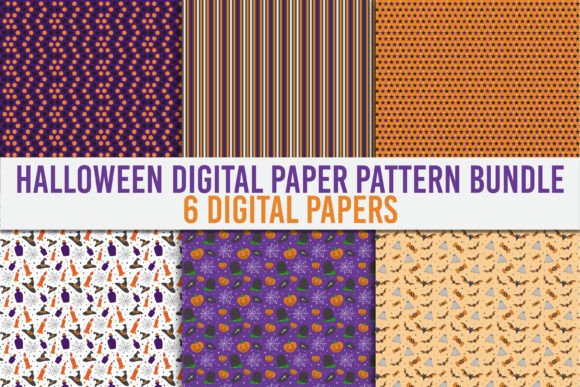 Halloween Digital Paper Pattern Bundle: A Versatile Resource for Creative Projects