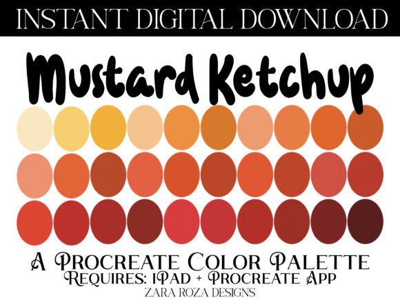 Mustard Ketchup Procreate Color Palette: A Versatile Tool for Digital Artists