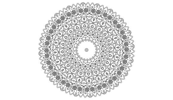 Round Mandala Design for Creative Projects