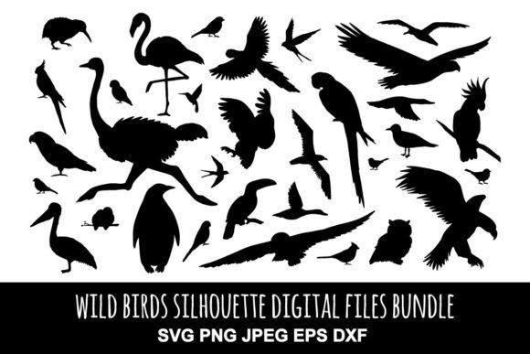 Set of Birds Silhouette Svg Png Jpeg Eps: A Versatile Resource for Creative Projects